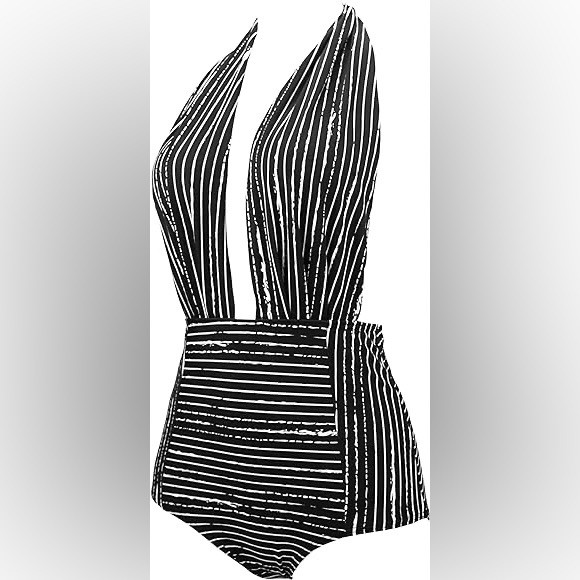 Retro One Piece PinUp Swimsuit - Picture 3 of 6